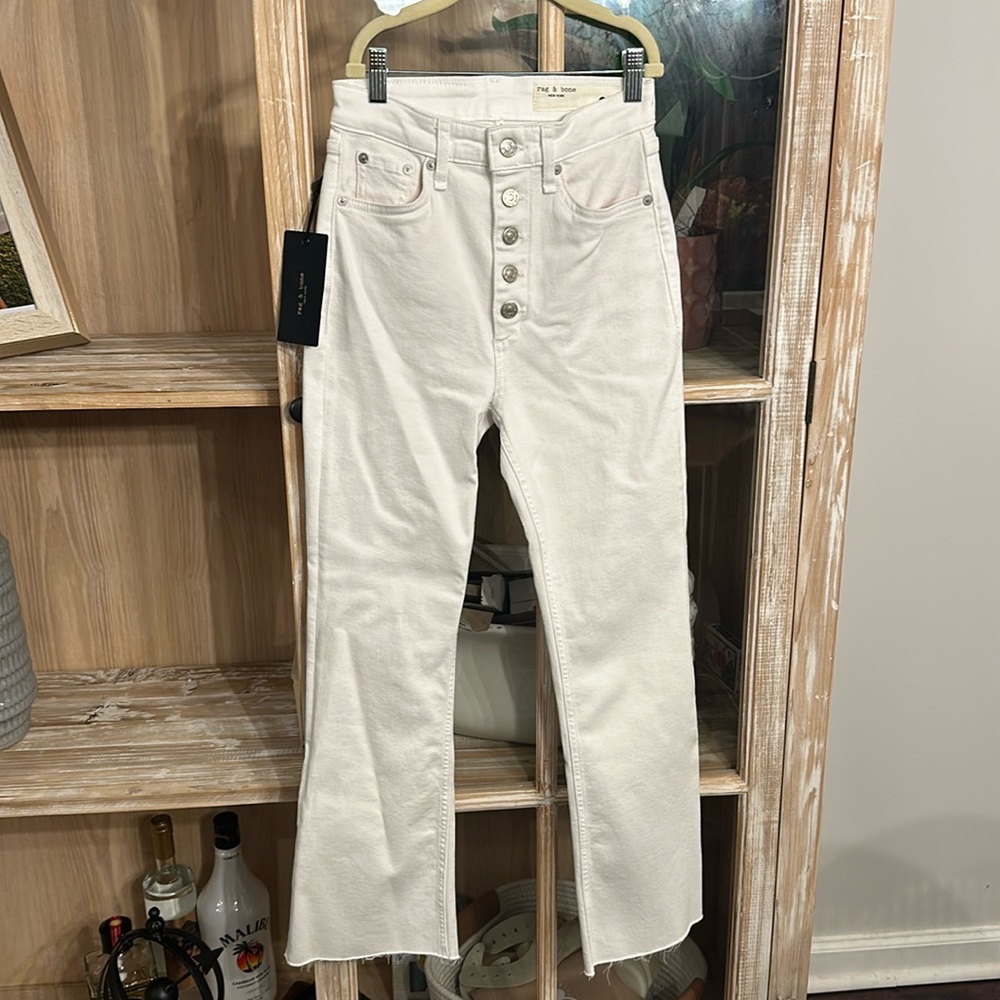 rag and bone casey high rise ankle flare NWT